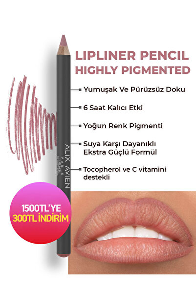 Alix Avien Uzun Süre Kalıcı Dağılma Yapmayan Nemlendirici Dudak Kalemi - Lipl...