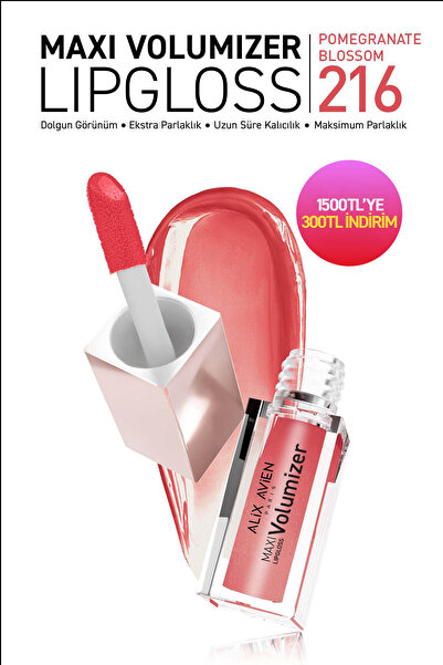 Alix Avien Maxivolumizer Lipgloss 216 - Glazing Fuchsia - Kalıcı ve Nemlendir...