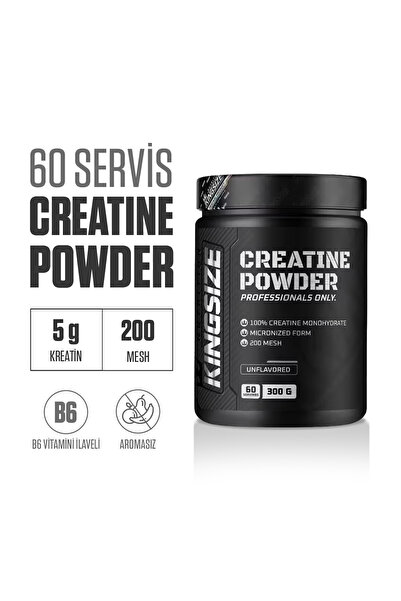 Kingsize Nutrition Creatine Powder 300 Gr Aromasız - 60 Servis