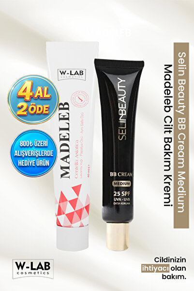 W-Lab Cosmetics Madeleb Krem 40 ML + Selin Beauty BB Cream Medium 40 ML