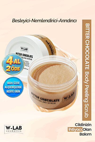 W-Lab Cosmetics مقشر الجسم بالشوكولاتة المرة 250 مل مغذي ومرطب ومنقي