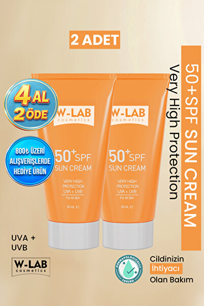 W-Lab Cosmetics 50+ Spf Protective Sun Cream - Set of 2 50ml