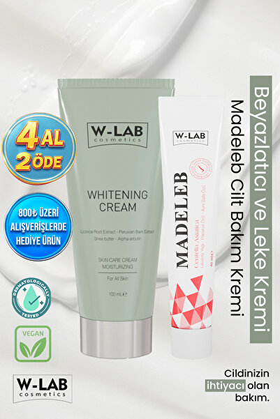 W-Lab Cosmetics Madeleb Cilt Bakım Kremi 40 ml ve Beyazlatıcı Krem 100 ml Set