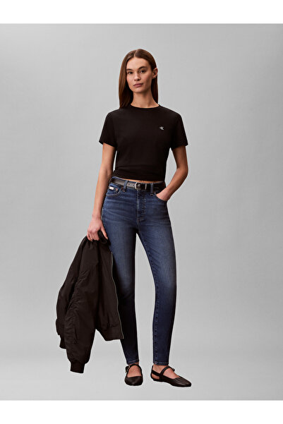 Calvin Klein HOCHGESCHNITTENE SKINNY-JEANS IN MIDTOWN-BLAU