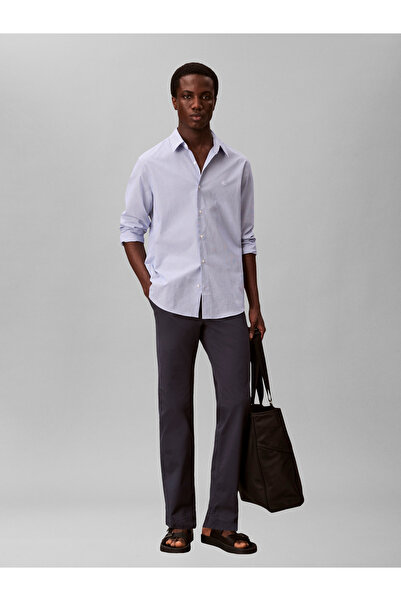 Calvin Klein PANTALON CHINO DIN BUMBAC, TĂIȚEIT, CU POTRIVIRE COMFORTABILĂ