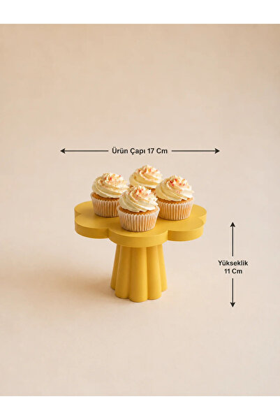 Genel Markalar Cupcake Ayaklı Stand Sarı