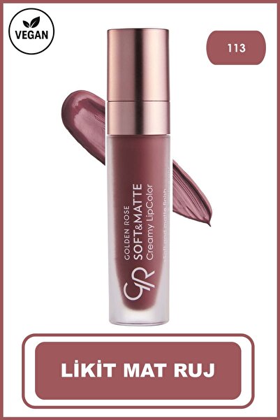 Golden Rose Soft&Matte Creamy Lipcolor 113 Jojoba and Avocado Oil Soft Matte ...