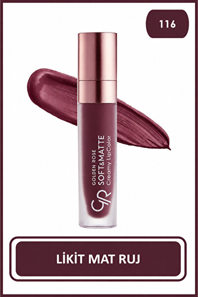 Golden Rose Soft & Matte Creamy Lipcolor No: 116 Mulberry - Likit Mat Ruj