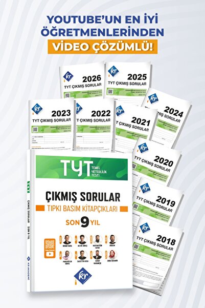 KR Akademi Yayınları 2027 TYT Çıkmış Sorular Son 9 Yıl Tıpkı Basım Kitapçıkları