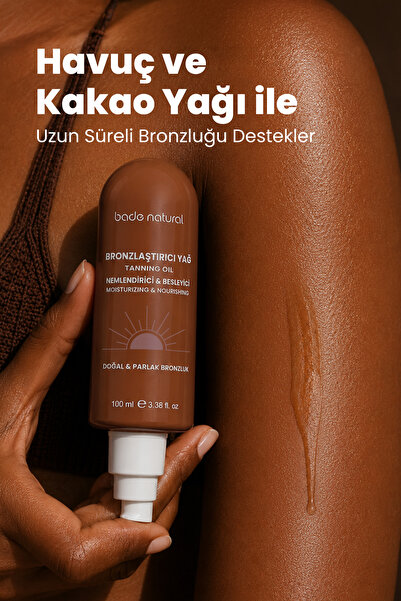 Bade Natural Bronzlaştırıcı Ve Nemlendirici Güneş Yağı %100 Doğal 100 ml