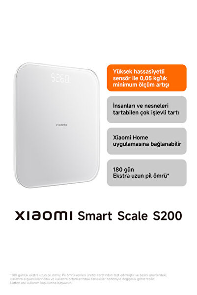 Xiaomi Mi Smart Scale S200 Beyaz Fonksiyonlu Akıllı Bluetooth Tartı Baskül