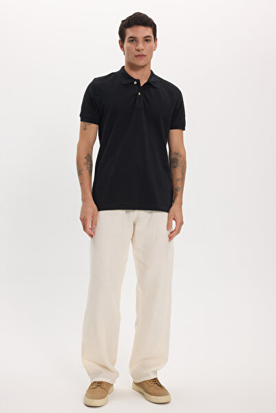 Tudors Herrenhose mit Baggy-Fit und weitem Schnitt, 100 % Baumwolle, elastisc...
