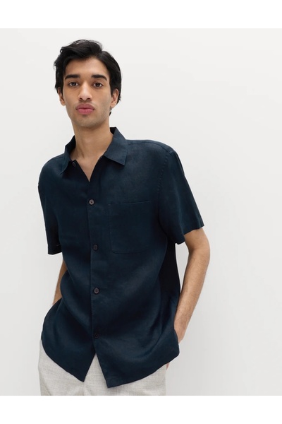 Marks & Spencer Reines Leinen-Kurzarmhemd