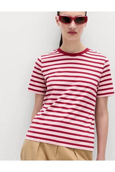 Marks & Spencer Ριγέ μπλουζάκι από αγνό βαμβάκι για καθημερινή χρήση