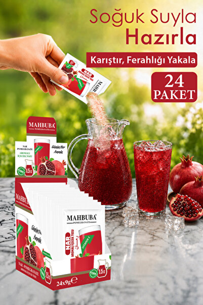 Mahbuba Nar Aromalı Soğuk Toz Içecek 24x9gr