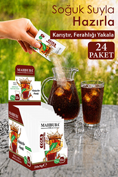 Mahbuba Cola ( Kola ) Aromalı Soğuk Toz İçecek 24x9gr