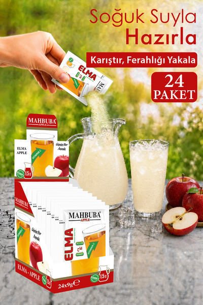Mahbuba Elma Aromalı Soğuk Toz Içecek 24x9gr