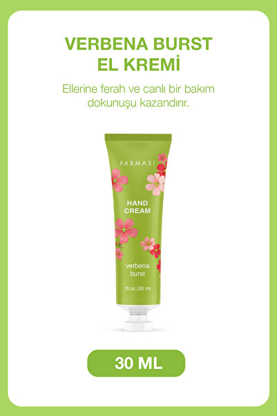 Farmasi Verbena Burst - Mine Çiçeği El Kremi 30 ml Nemlendirici ve Ferah Koku...
