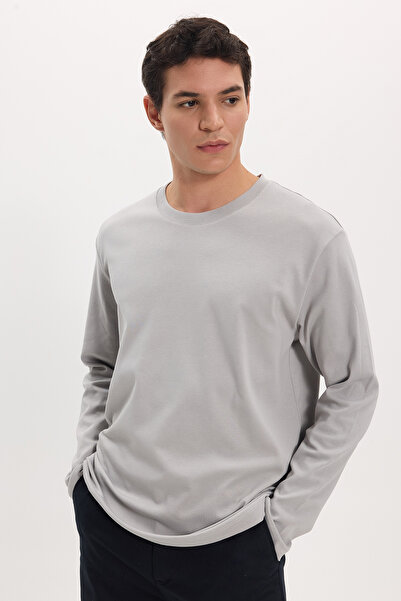 Tudors Unisex Relax Fit Άνετο Μπλουζάκι 100% Βαμβάκι με μακρύ μανίκι και λαιμ...