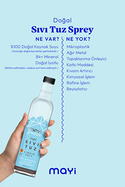 Mayi Tuz Mayi Delice Doğal Sıvı Tuz 500 ml