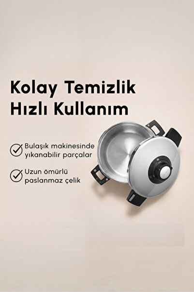 Karaca Quick And Safe Indüksiyon Tabanlı Düdüklü Tencere 7 Litre
