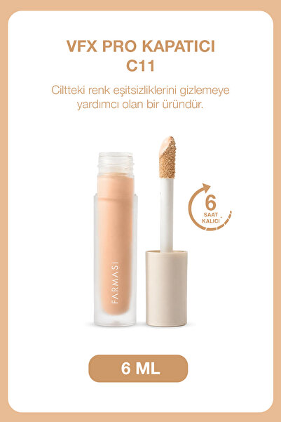Farmasi VFX Pro Likit Concealer C11 6 ml | Hyalüronik Asit İçeren Aydınlık Gö...