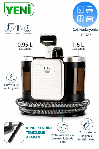 Fakir Spot Cleaner Vakumlu Halı & Koltuk Leke Temizleyici PR3018