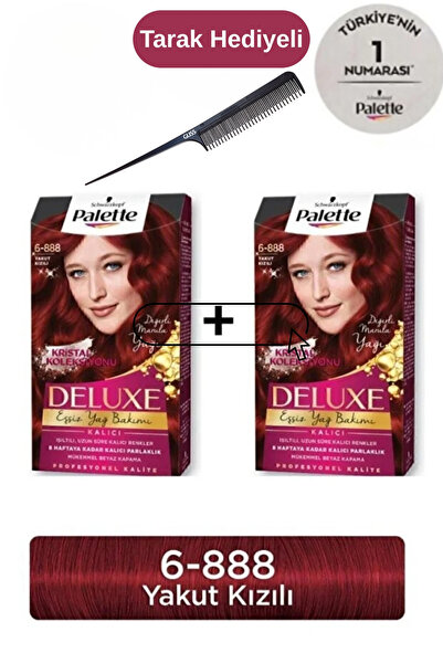 Palette Deluxe 6-888 Yakut Kızılı X 2 Adet Gliss Tarak