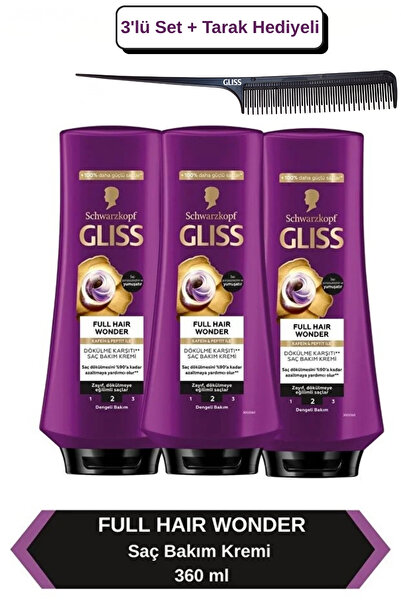 Gliss بلسم نيوتريبالانس ريبير المضاد لتساقط الشعر 360 مل 3 عبوات