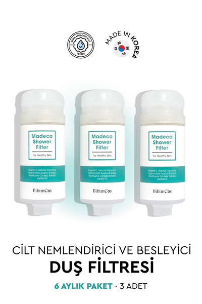 Bibimcos Madeca Shower Filter - Cilt Nemlendirici ve Besleyici Duş Filtresi 3...
