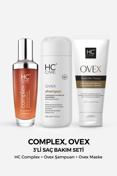 HC Care HC Complex, Ovex Şampuan, Ovex Maske 3'lü Saç Bakım Seti