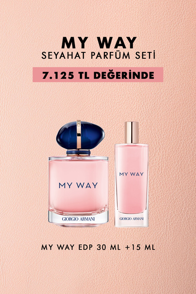 Giorgio Armani My Way EDP 30 ml & Seyahat Boy Parfüm Seti 7829999999086