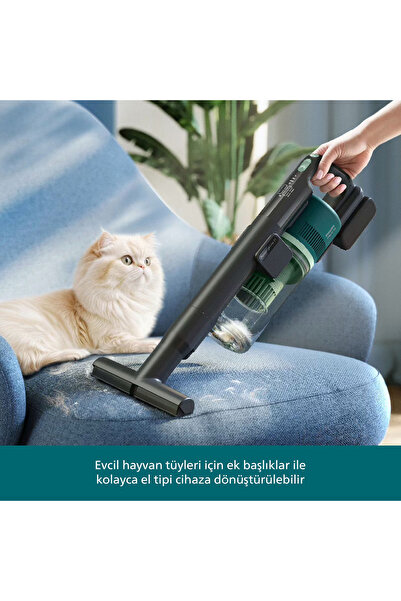 Philips 6000 Serisi Kablosuz Dik Süpürge, 25.2 V, PowerCyclone 11, TriActive LED başlık, XC6456/10