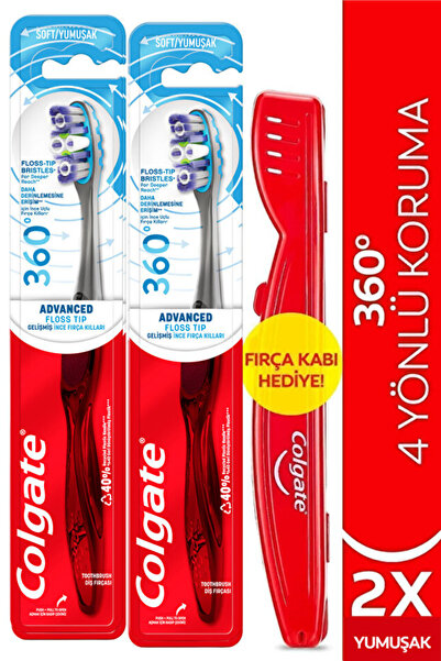Colgate 360 Gelişmiş 4 Yönlü Koruma Yumuşak Diş Fırçası x2 Adet Ağız Bakımı +...