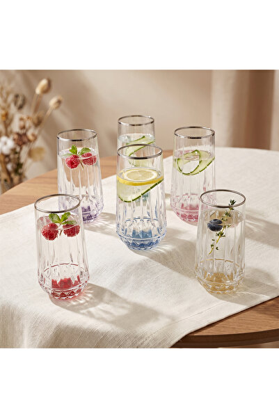 Aryıldız Fiona 6-Pack Soft Drink Glass Platinum 300 ml