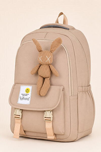 ELATAE Primary School Middle School School Backpack Beige Rabbit Accessory Mu...