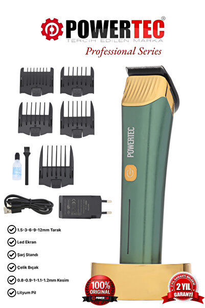 POWERTEC TR-9700 Profesyonel Type-C Şarjlı Saç Sakal Tıraş Makinesi