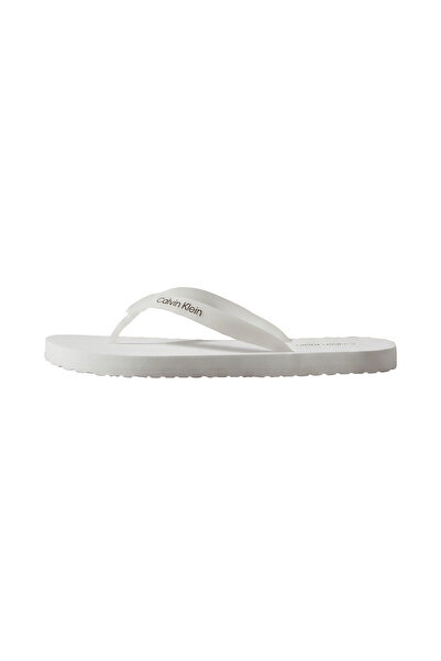 Calvin Klein Men's Brand Logo White Slippers Suitable for Daily Use Hm0Hm0210...