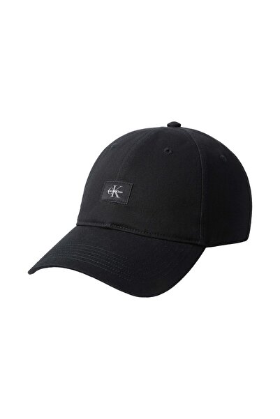 Calvin Klein MONOLOGO WOVEN PATCH BB CAP Erkek Siyah Şapka