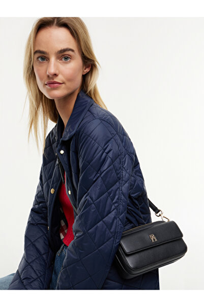 Tommy Hilfiger Women's Detachable Crossbody Strap Th Monogram Textured Black ...
