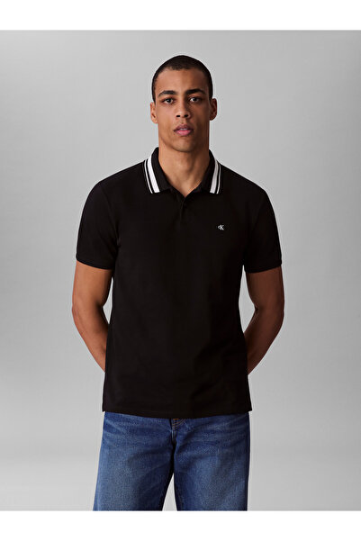 Calvin Klein Schwarze Polo-T-Shirts für Herren