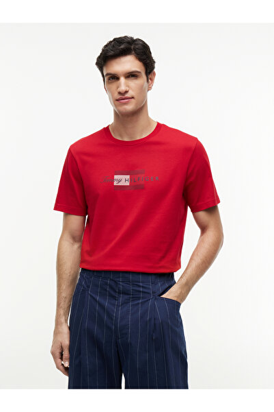 Tommy Hilfiger TRICOU NORMAL CU LOGO "SCRIPT FLAG"