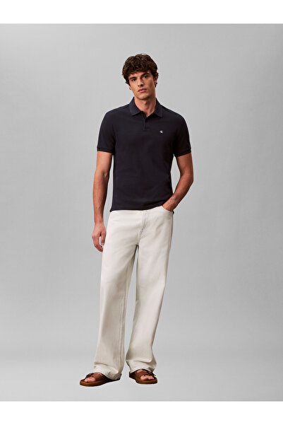 Calvin Klein Ss Casual Класическа мъжка поло тениска от пике, тъмносиня