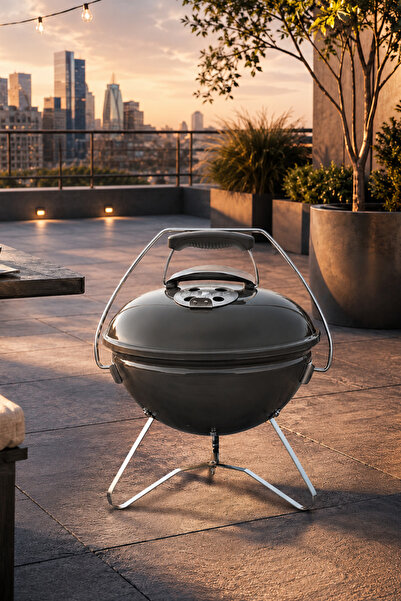 WEBER Smokey Joe® Premium Taşınabilir Kömürlü Barbekü&Mangal Duman Gri