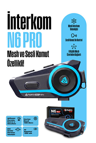 Nukrotech N6 Pro – Mesh ve Sesli Komut İnterkom