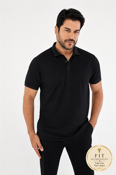 AC&Co / Altınyıldız Classics Men's Jet Black Slim Fit Shrink-Resistant Cotton...