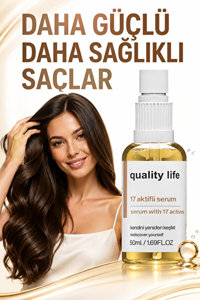Quality Life Saç Dökülmesine Karşı Serum - Saç Serumu 17 Aktifli - Saç Serum ve Yağı Biotin Deniz Yosunu Complex