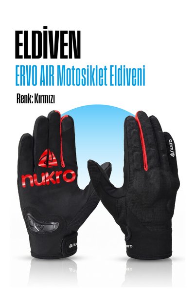 nukro wear Nukro Ervo Air Red Summer Motorcycle Gloves En 13594 Compliant Protected