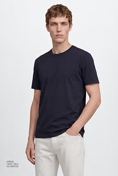 ALTINYILDIZ CLASSICS Lacivert Erkek T-Shirt PAE090000012_LAC