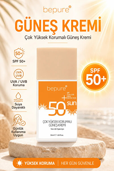 Bepure Ton Eşitleyici Güneş Kremi 50 Spf Leke Karşıtı, Kolajen, Hyaluronic As...